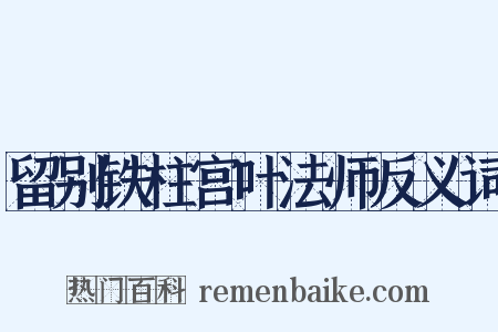 留别铁柱宫叶法师反义词是什么意思的图片